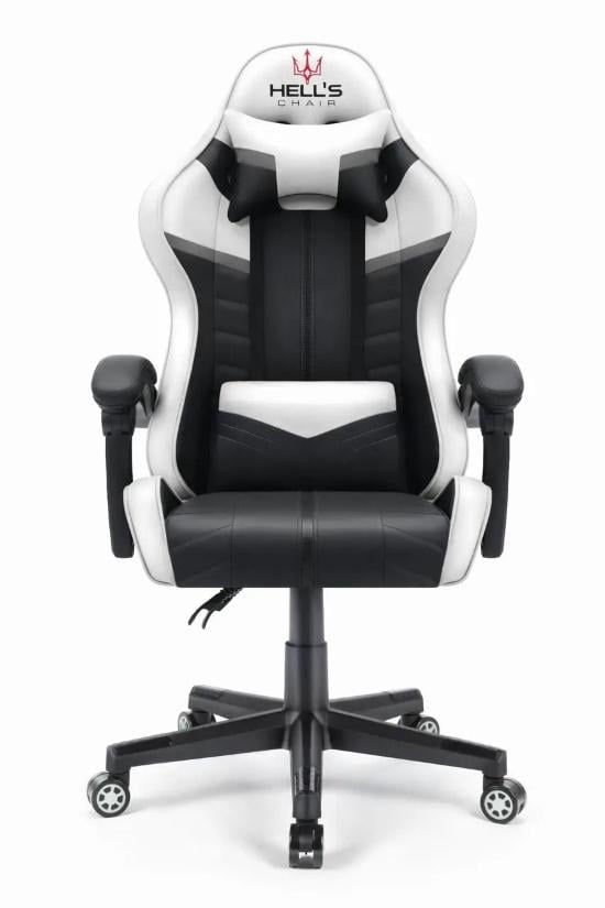 Крісло комп'ютерне Hell's Chair HC-1004 White/Black (А9)