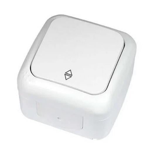 Выключатель Viko Palmiye одноклавишный проходной наружный Белый (21538-е) Выключатель Viko Palmiye одноклавишный проходной наружный Белый (21538-е)