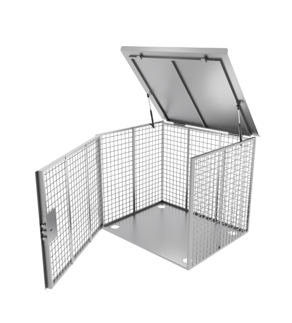 Бокс для генератора 1000х800х800 мм сетчатый с металлическим дном и крышкой БГСд-05 (2299636643/К0982)