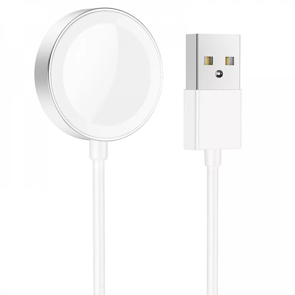 Беспроводное зарядное устройство для смарт-часов Hoco CW39 iWatch USB 10W White (551167)
