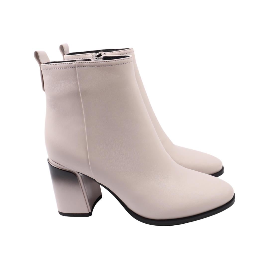 Ботильоны женские Polann из кожи р. 38 Молочный (181-22DH)