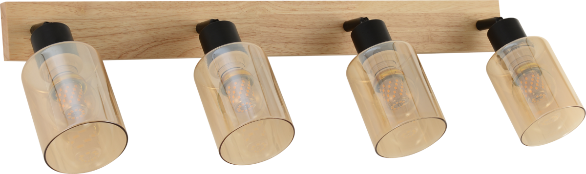 Светильник настенный Light House SRS-20768/4 плафон янтарный Дерево/Черный Светильник настенный Light House SRS-20768/4 плафон янтарный Дерево/Черный