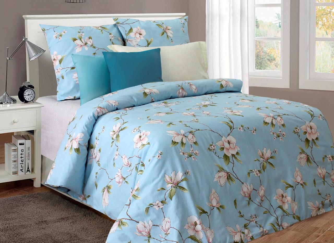 Простынь Вилена Магнолия бязь евро 200х220 см