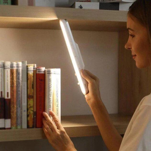 Лампа аккумуляторная BASEUS Magnetic Stepless Dimming Charging Desk Lamp PRO DGXC-02 LED с регулировкой яркости 5W 1800 mAh White - фото 7