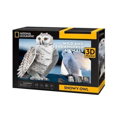 Пазл 3D CubicFun Зникаючі тварини Сніжна сова (DS1079h)