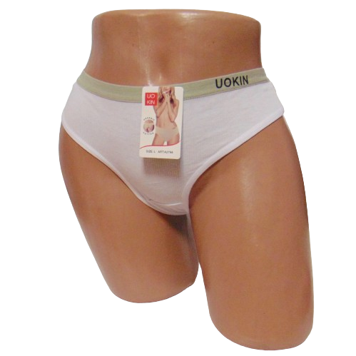 Трусы женские стринги Uokin 2794 в рубчик L Белый (2192082396)