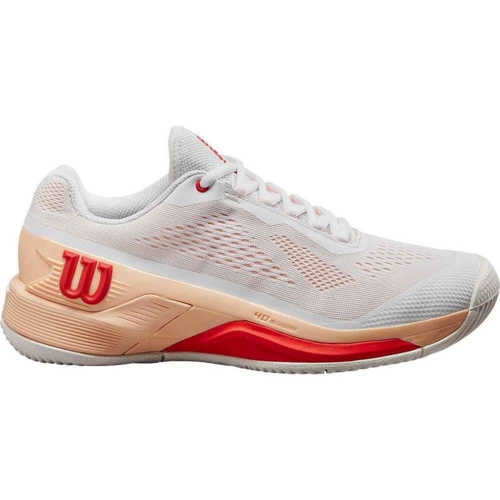 Кроссовки женские Wilson RUSH PRO 4.0 W US 8,5 р. 40 White/Peach (WRS332670 40)