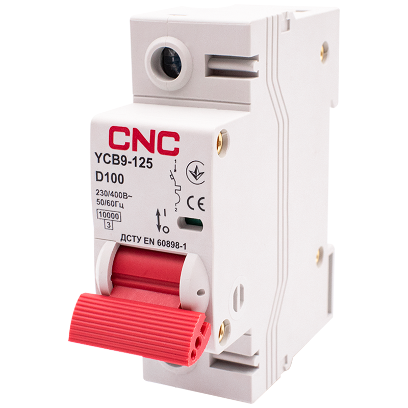 Автоматичний вимикач CNC Electric YCB9-125 1P 100A 10kA D (Б00043943) Автоматичний вимикач CNC Electric YCB9-125 1P 100A 10kA D (Б00043943)