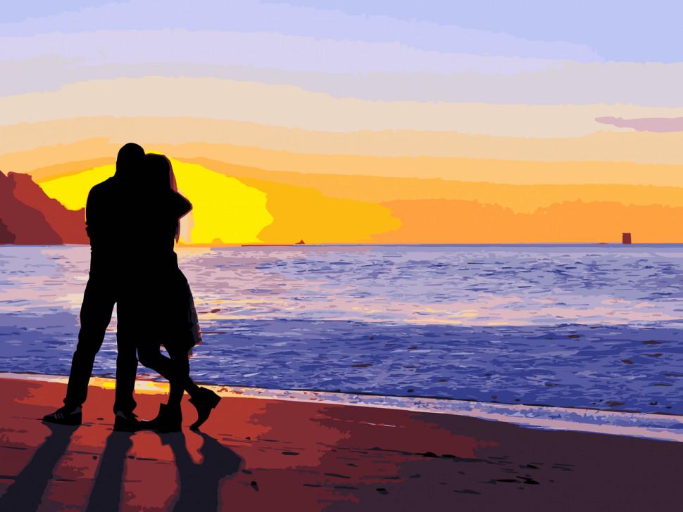 Картина по номерам ART CRAFT Влюбленные на побережье 40x50 см (ACR-B-10212-AC)