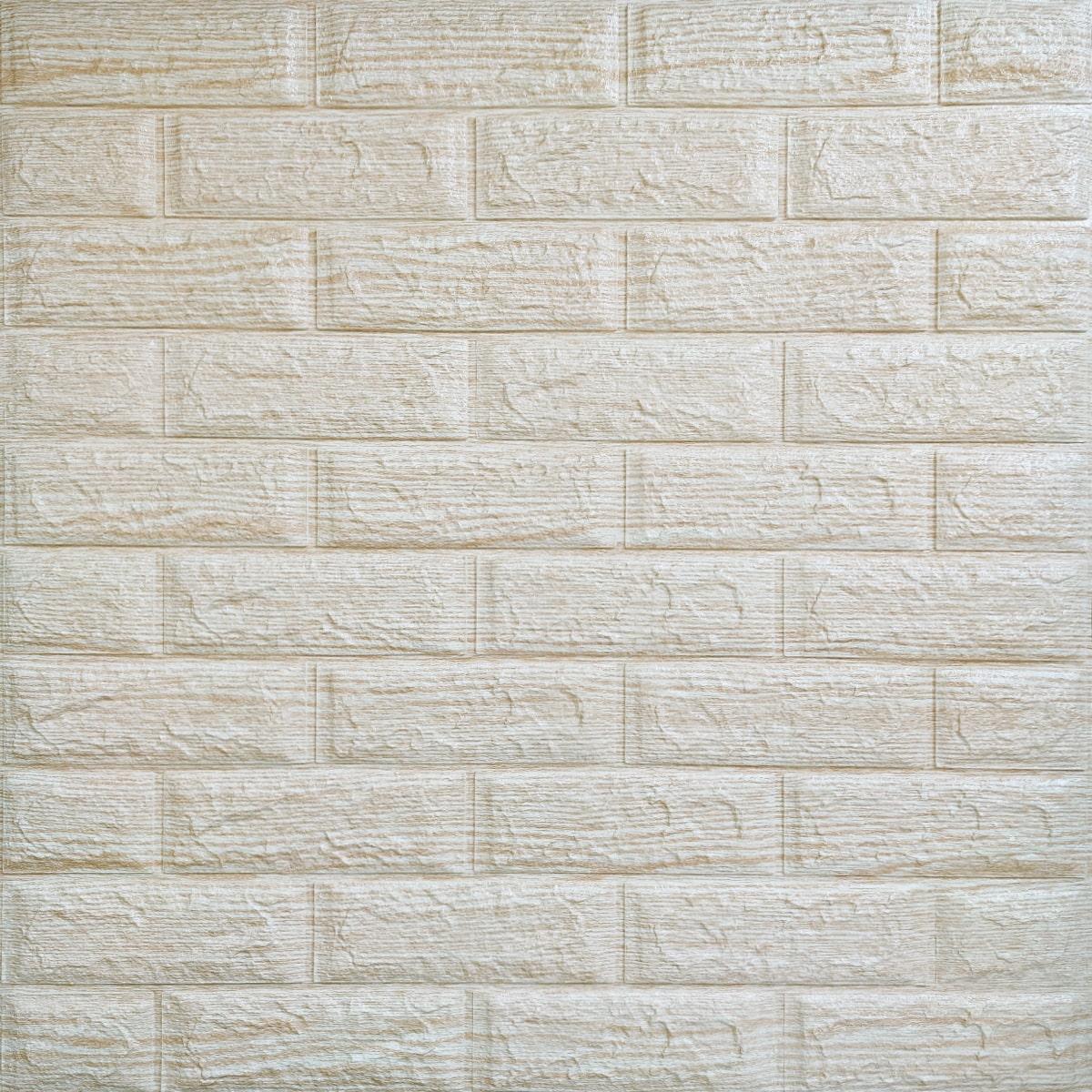 3D-панель Кирпич на самоклеющейся основе декоративная 700х770х5 мм Бежевый (SW-00000489)