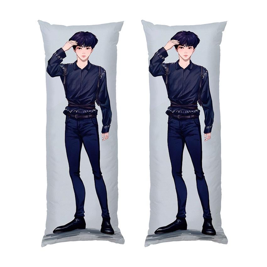 Подушка дакимакура Kim Seok jin BTS габардин 140х45 см (102710-2)