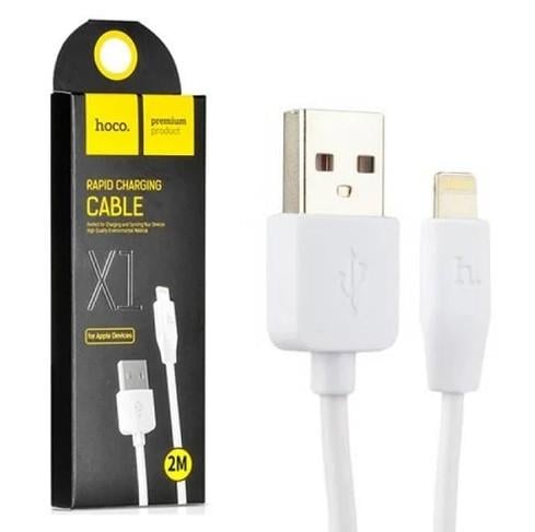 Кабель Usb Hoco X1 Rapid Lightning 2 м Белый - фото 2