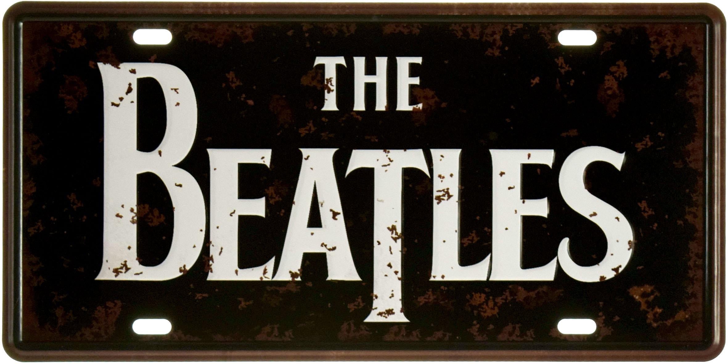 Табличка металева The Beatles Logo 15x30 см