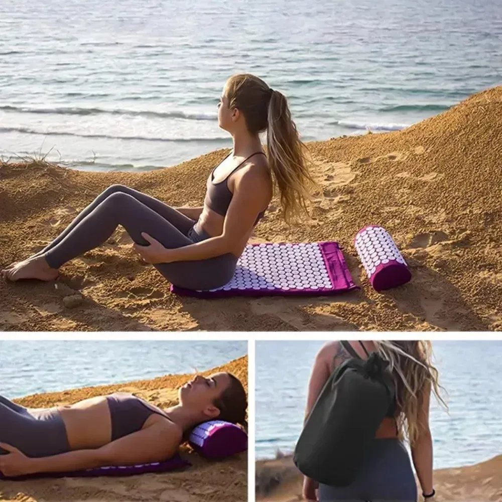 Коврик массажный акупунктурный с подушкой 66х41 см (30632421) - фото 8