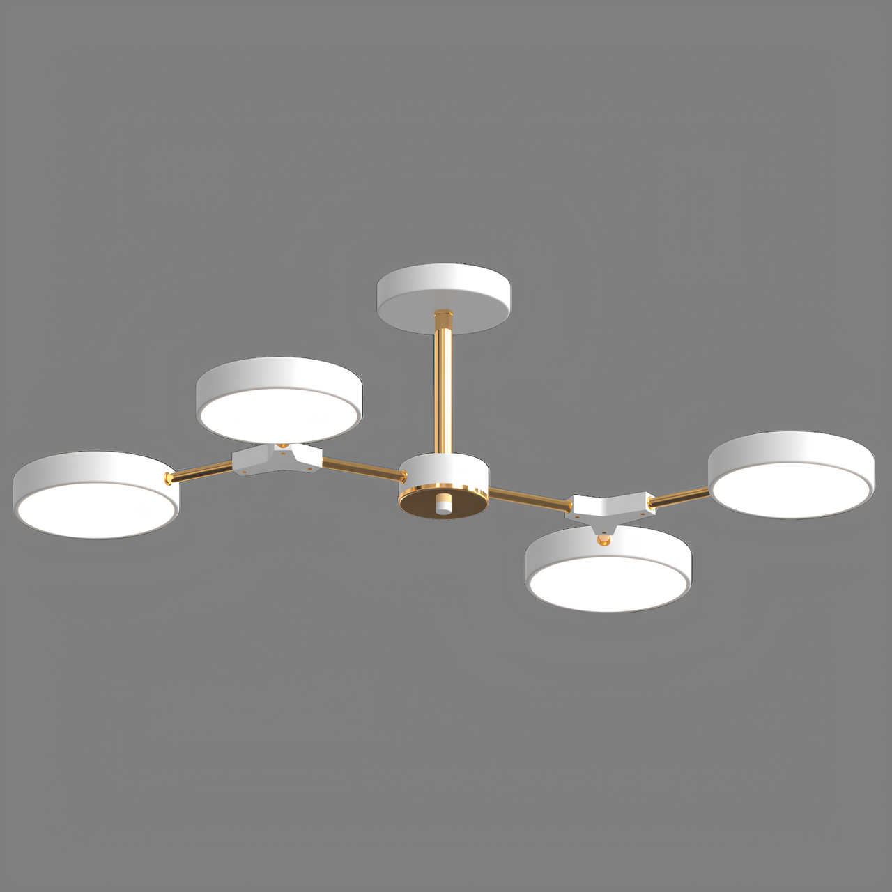 Люстра світлодіодна Sirius з золотистим каркасом 72W 3000-6500К Білий (B X13246/4 WT+FGD)