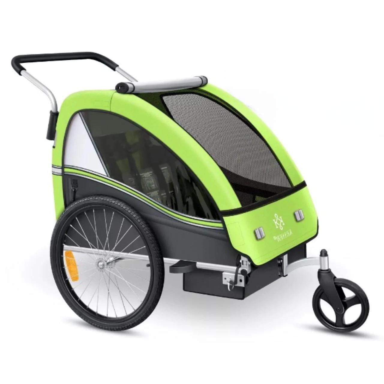 Коляска-прицеп детская KESSER 2в1 Зеленый