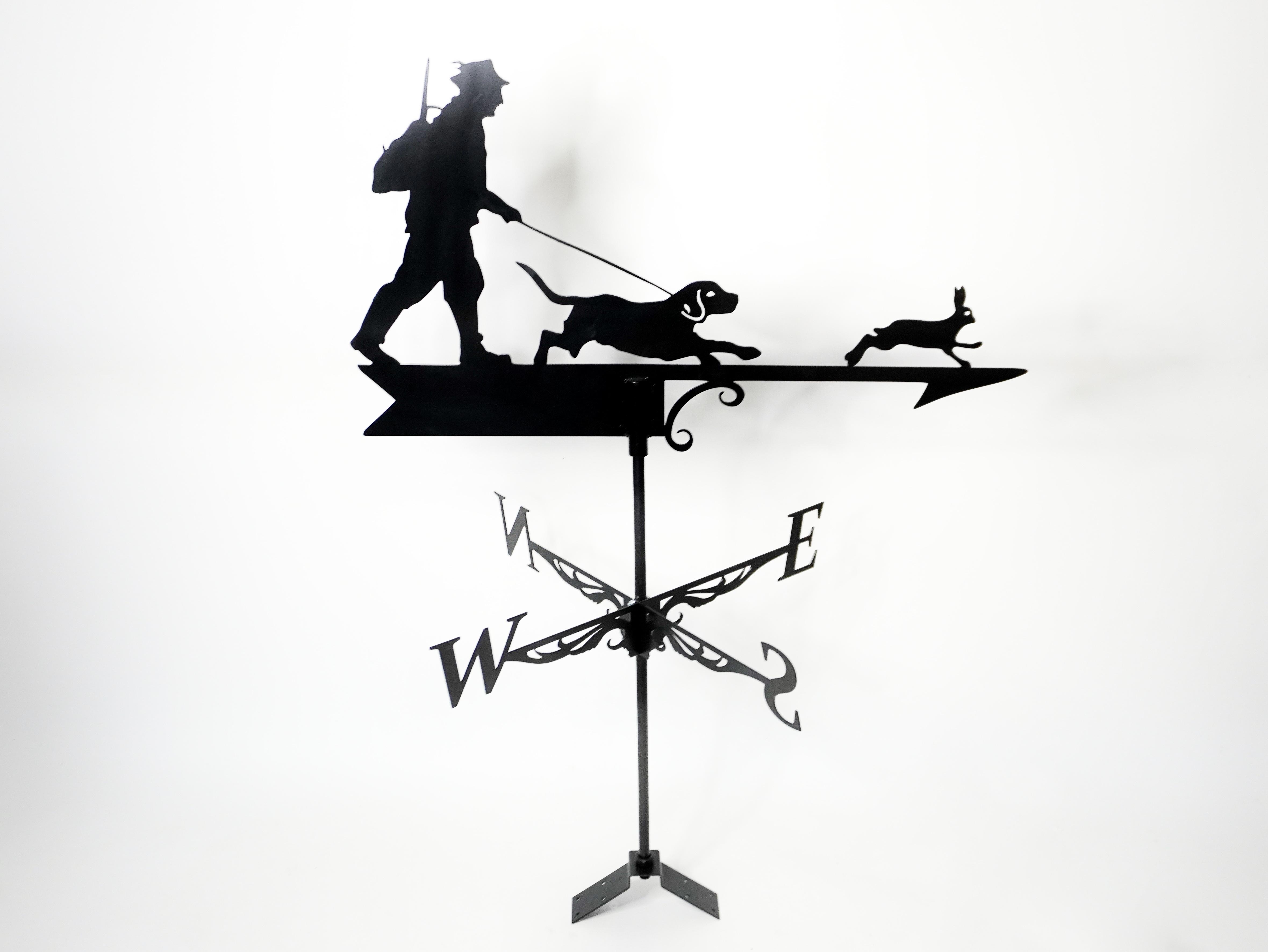 Флюгер на дах металевий Полювання Чорний - фото 3