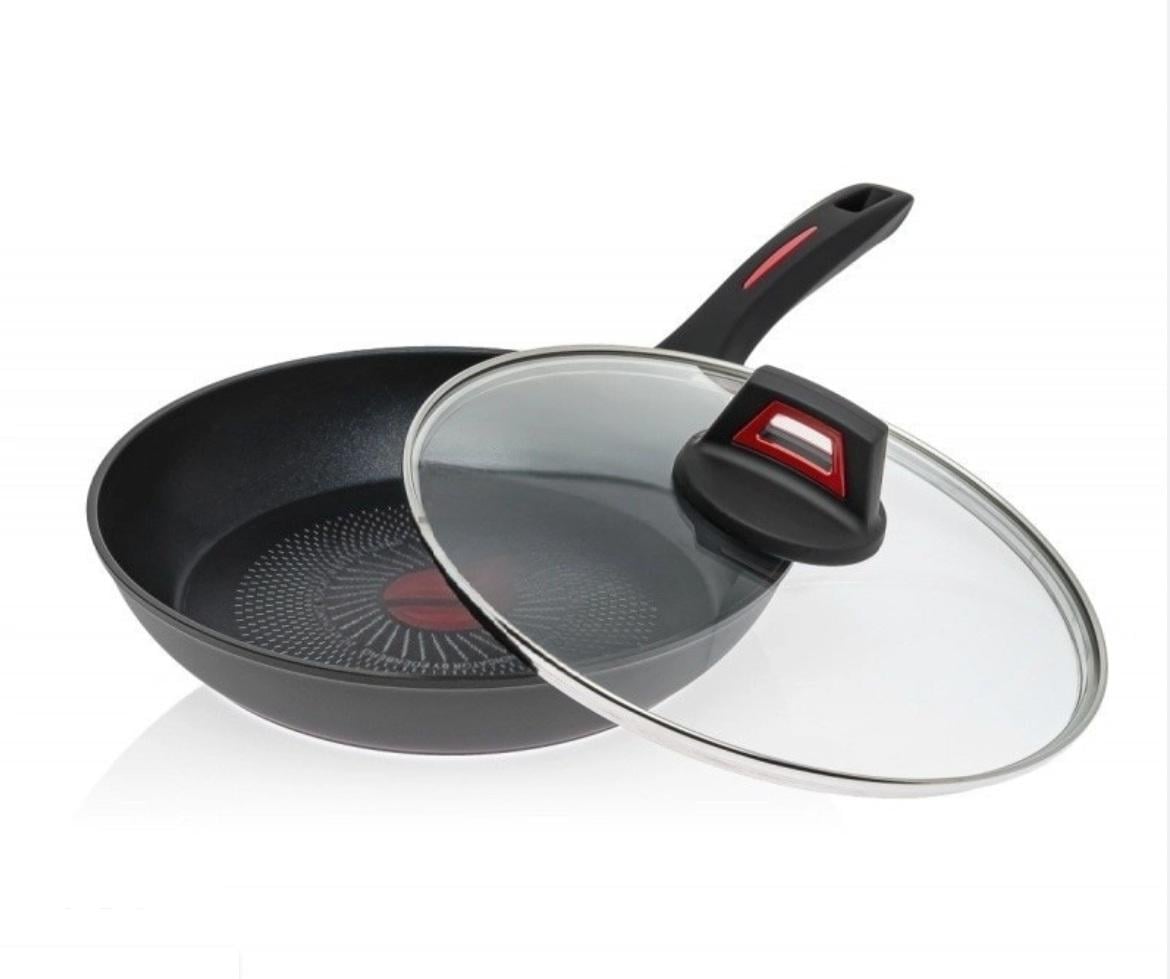 Сковорода глубокая Edenberg EB-13088 с термоиндикатором и стеклянной крышкой 28х7,5 см 3,5 л (EB-13088)