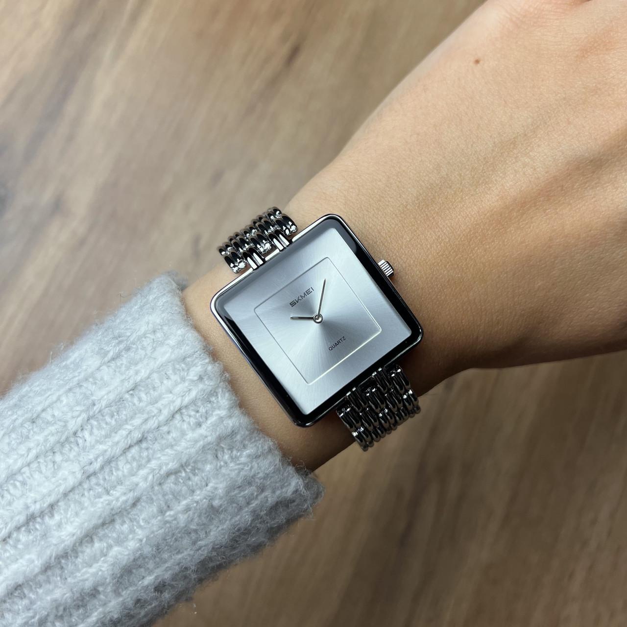 Годинник жіночий металевий Skmei Сріблястий (z060-1) - фото 2 Годинник жіночий металевий Skmei Сріблястий (z060-1) - фото 2