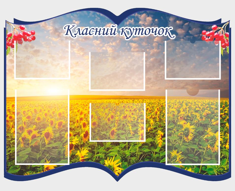Стенд для школи "Класний куточок" з ПВХ 900х690 мм (КК0045)