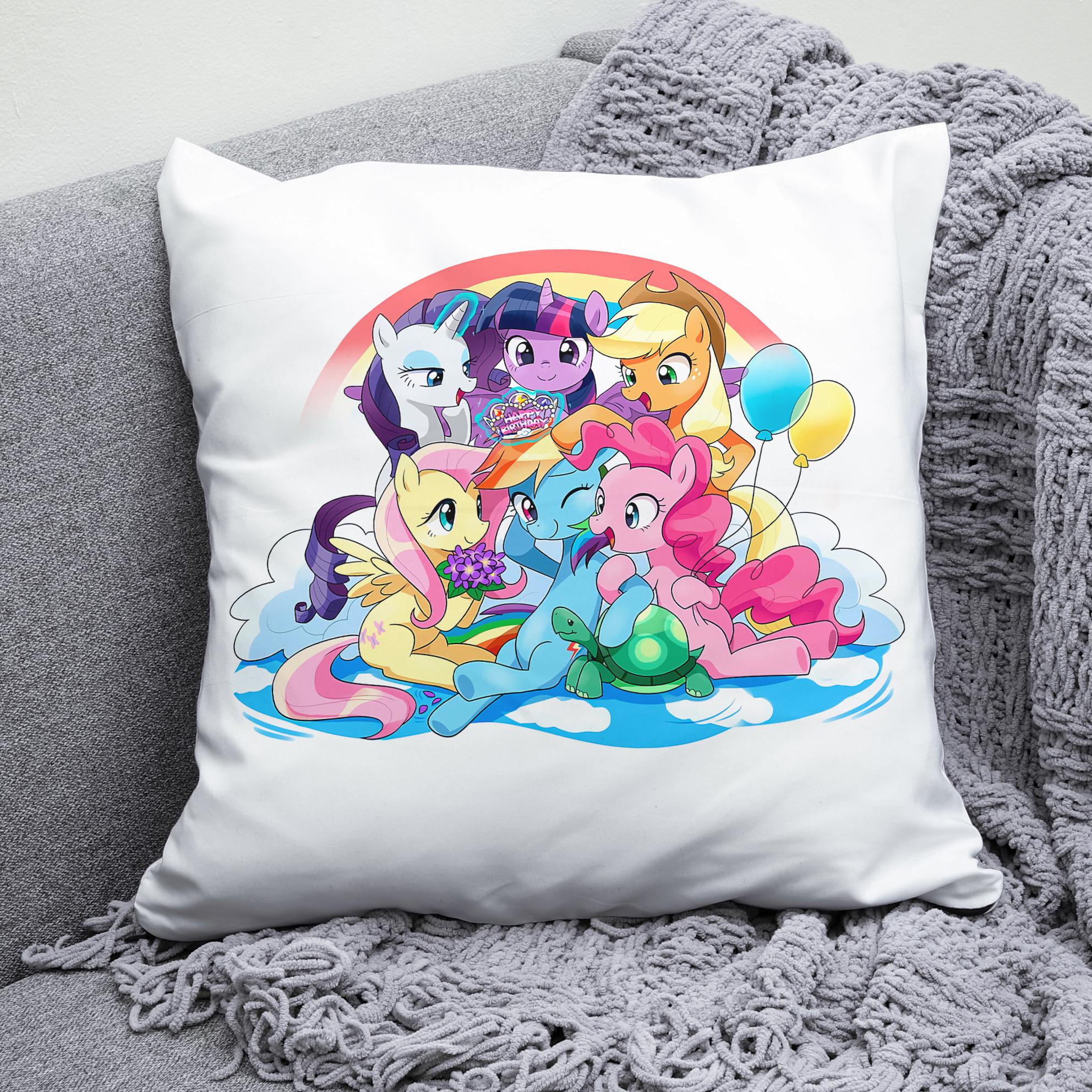 Плюшевая подушка квадрат с принтом My Little Pony