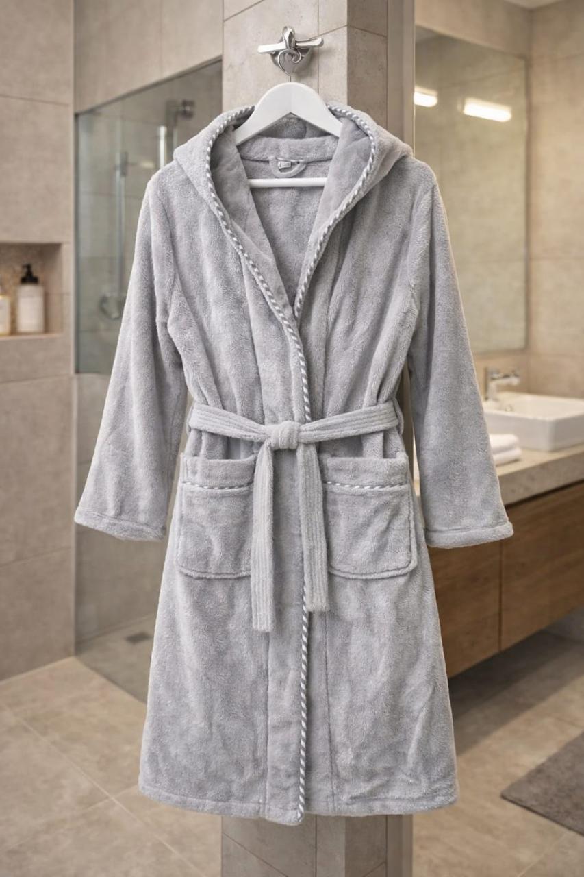 Халат унісекс Premium плюш S/M Сірий (1121)