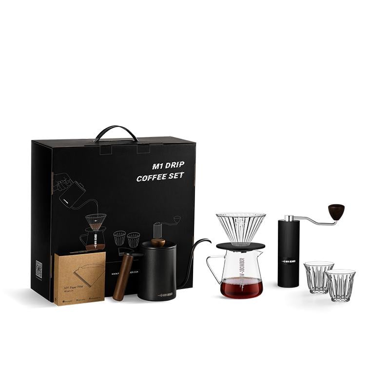 Подарунковий набір бариста MHW-3BOMBER M1 Drip Coffee Set Basic 7в1 Чорний (CS5466)