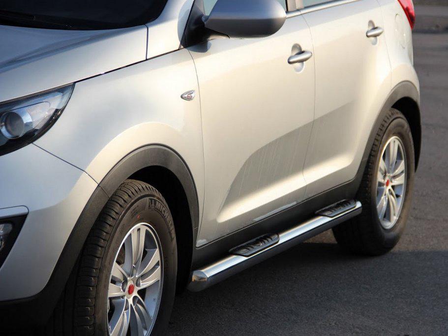 Боковые трубы CAN для Kia Sportage 2010-2015 гг. нержавеющая сталь Хром Боковые трубы CAN для Kia Sportage 2010-2015 гг. нержавеющая сталь Хром