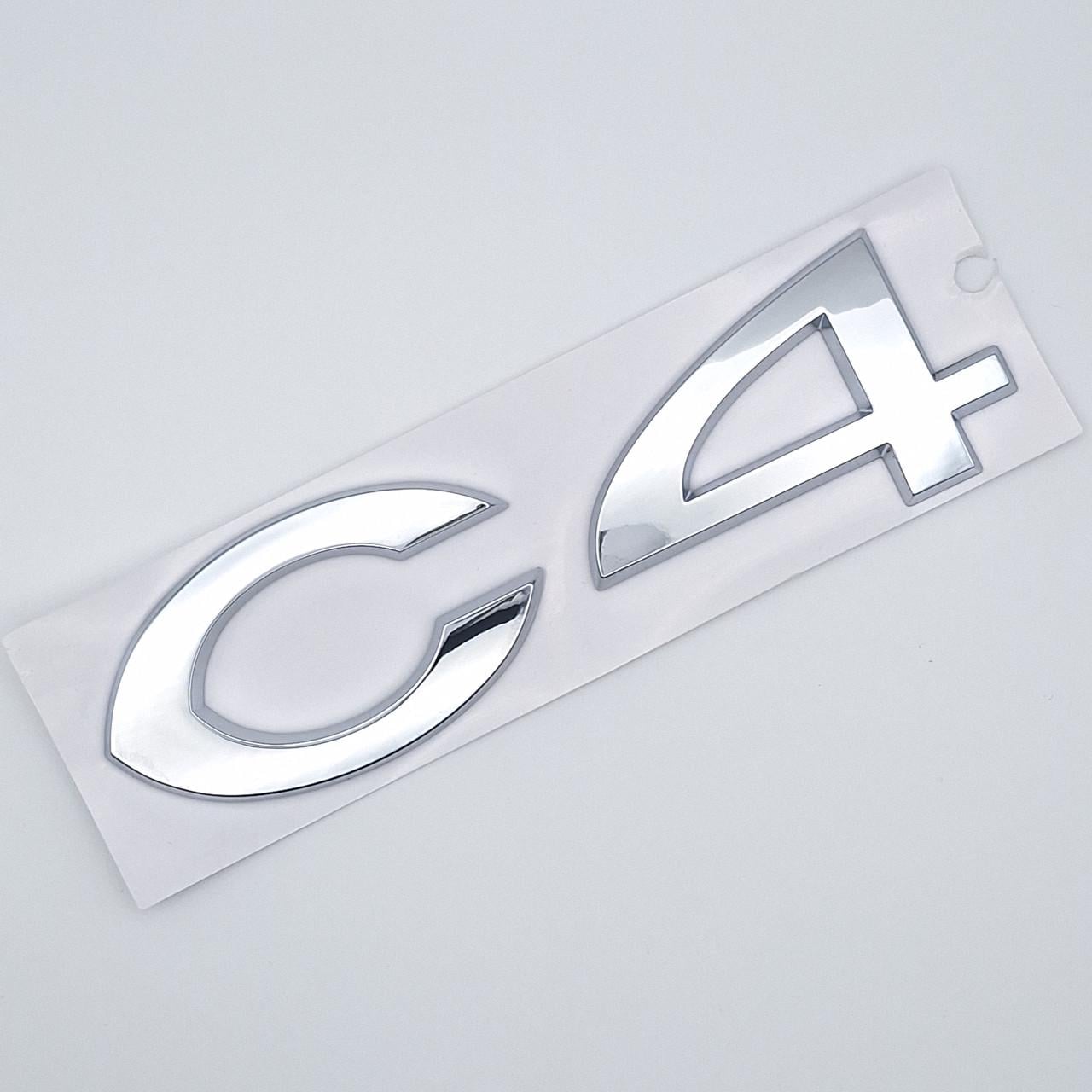 Эмблема надпись C4 Citroen Хром глянцевый (2343532820)