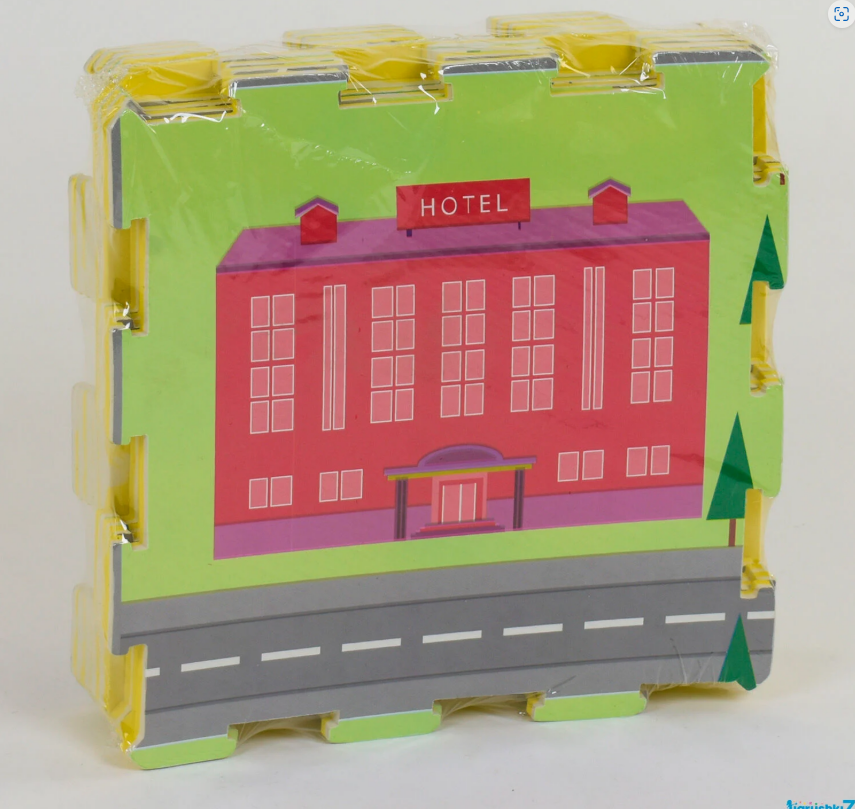 Развивающий коврик Пазл детский Город 9 эл. 30х30 см (36630)