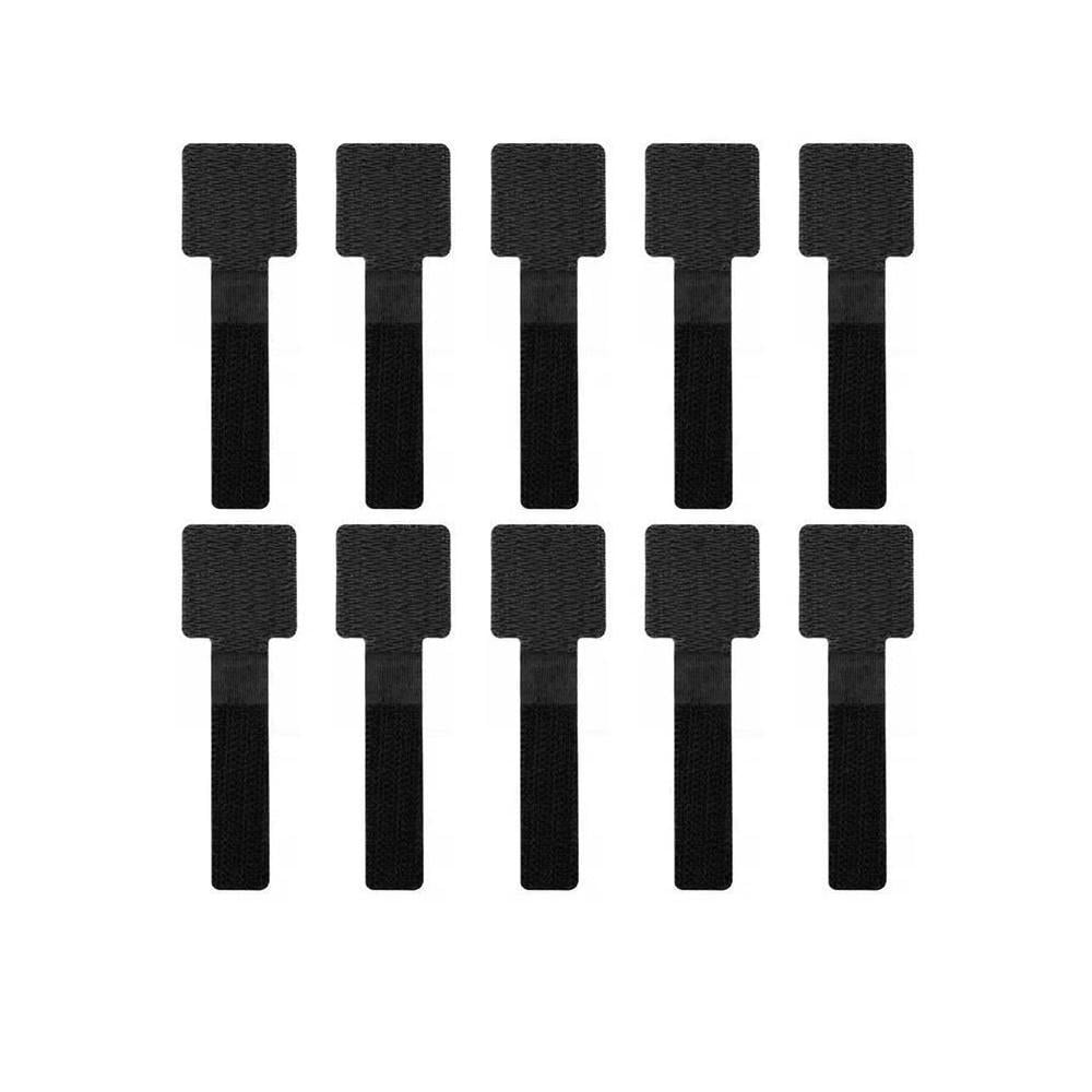 Набір липучоксамоклеючих для фіксації кабелів 10 шт. Чорний