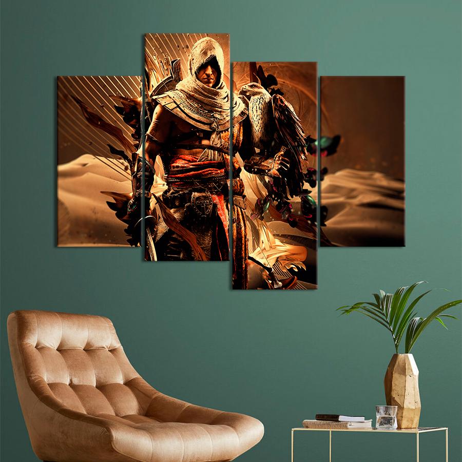 Настенний декор Байека на фоне пустыни Assassin's Creed: Истоки 89x56 см (A177-4)