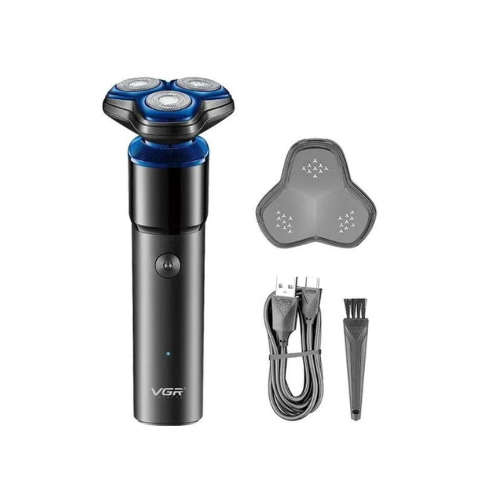 Электробритва мужская VGR 325 аккумуляторная водонепроницаемая для влажного и сухого бритья 5W (25422979) - фото 2