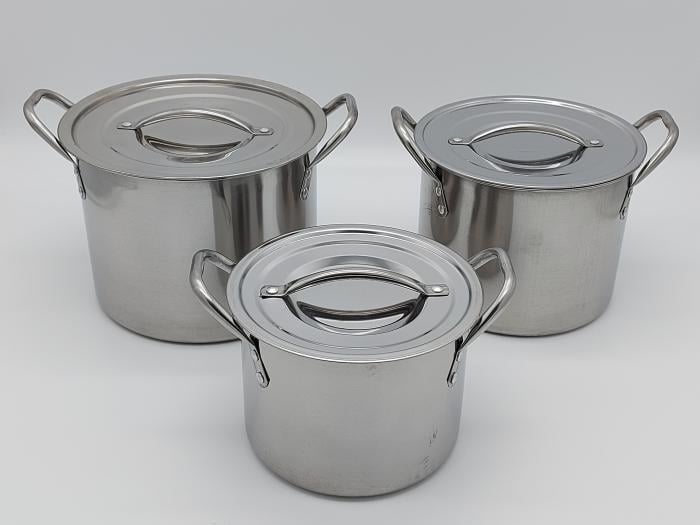 Набір каструль з нержавіючої сталі 3 шт. 2,5 л/3,5 л/4,5 л 17998 - фото 2 Набір каструль з нержавіючої сталі 3 шт. 2,5 л/3,5 л/4,5 л 17998 - фото 2