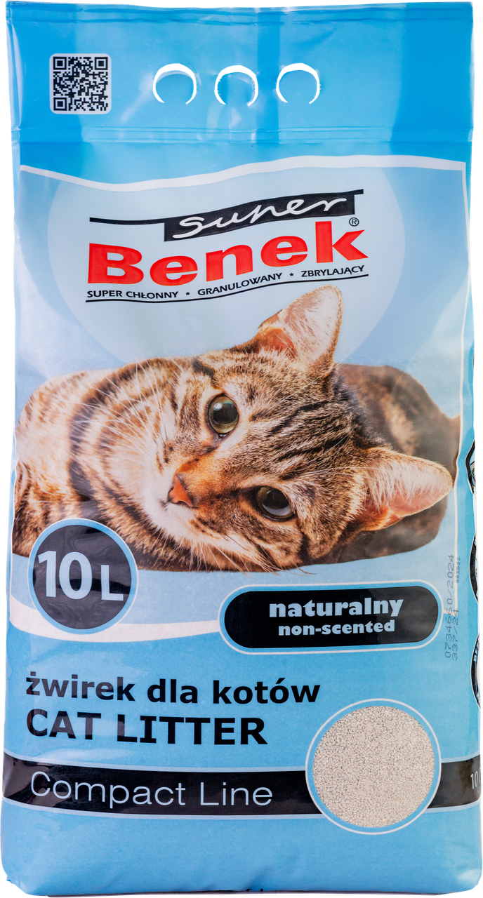 Наполнитель для лотков бентонитовый Super Benek 7010142 Компакт 10 л Наполнитель для лотков бентонитовый Super Benek 7010142 Компакт 10 л