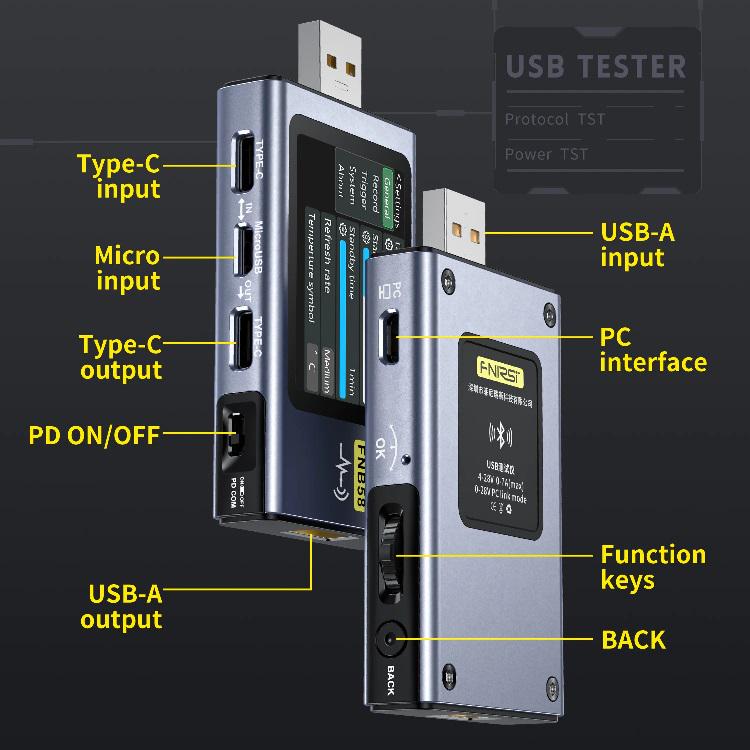 Тестер професійний Fnirsi FNB 58 USB - фото 6