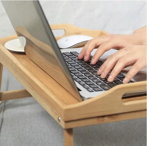 Стол раскладной для завтрака бамбуковый 73х31х21 см (25052) - фото 6