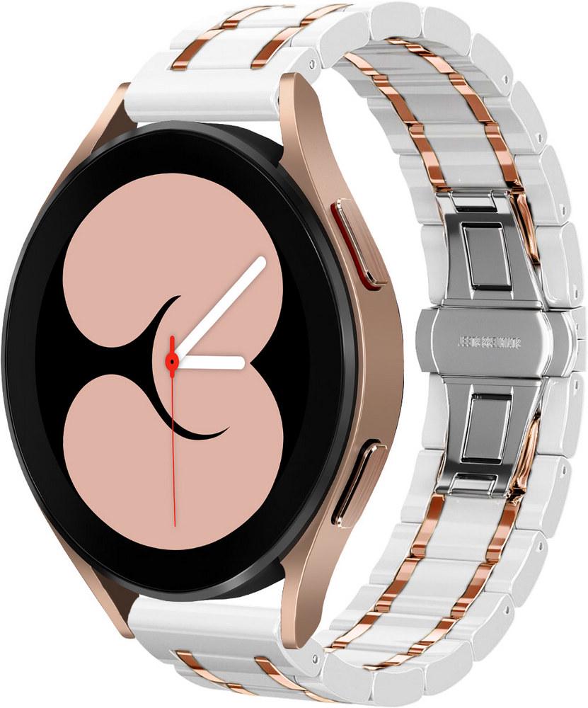 Ремешок керамический Ceramo для Galaxy Watch 4 40 мм Pink/White (28725-52)