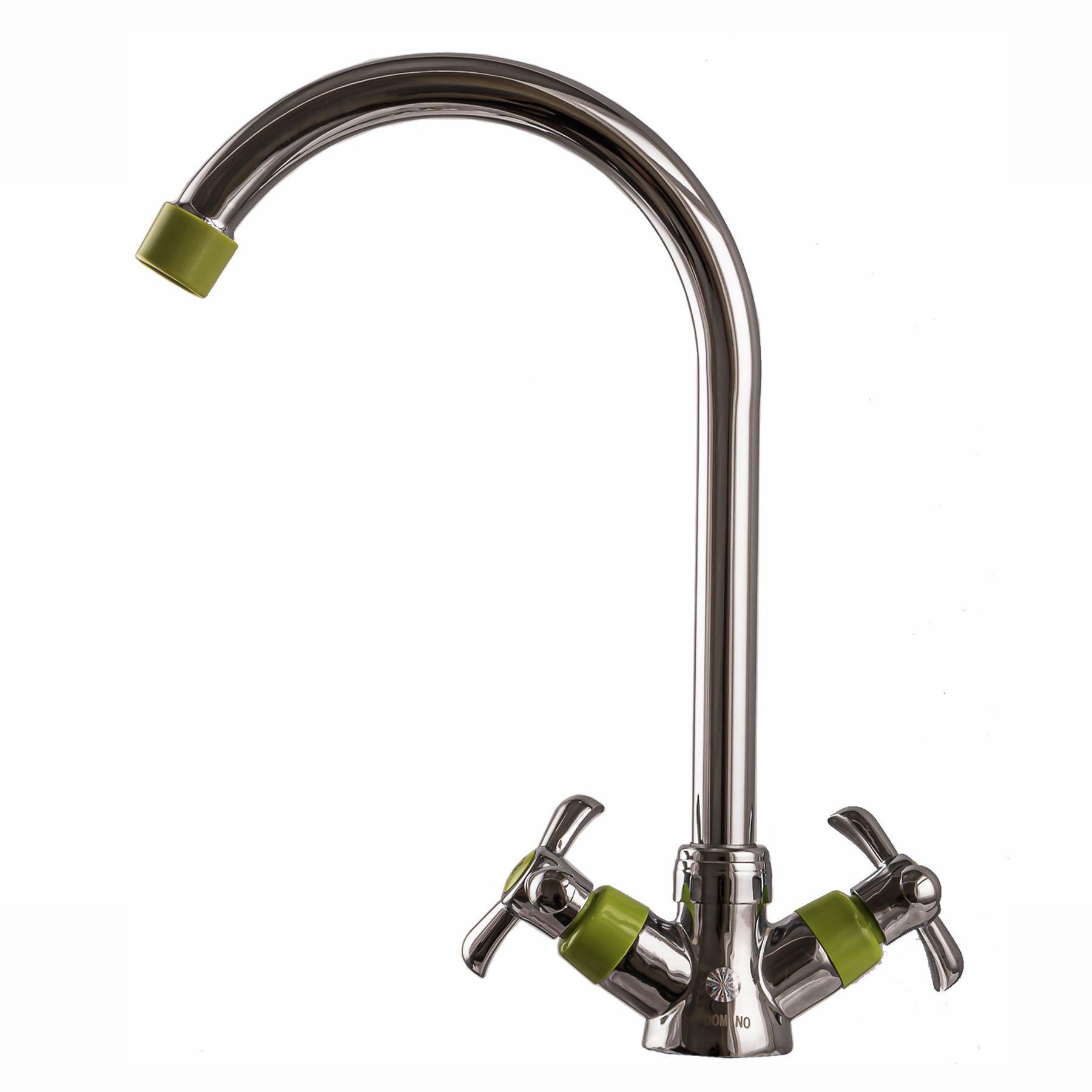 Смеситель для кухни DOMINO DK-H1-2N-GREEN 000011731 двухвентильный Хром (108227)