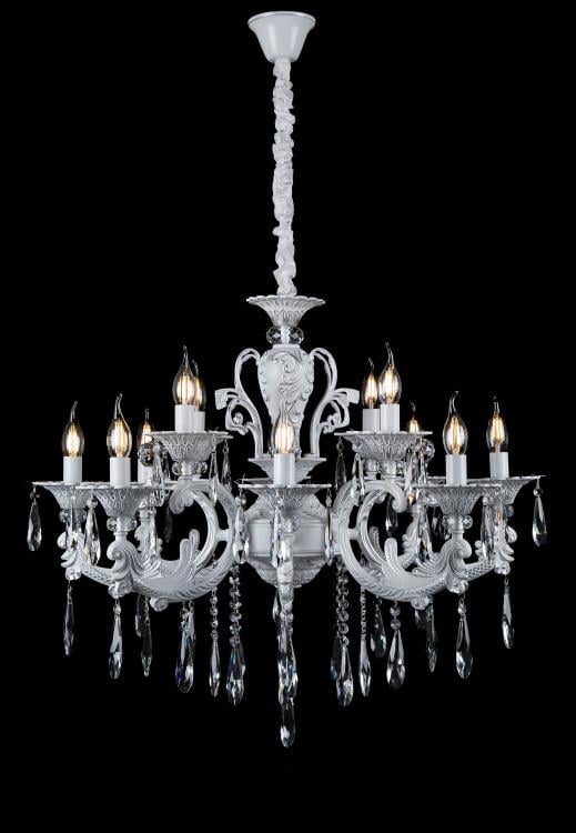 Люстра свеча Ray L77559HQ/8+4 WT+SL (IR007021)