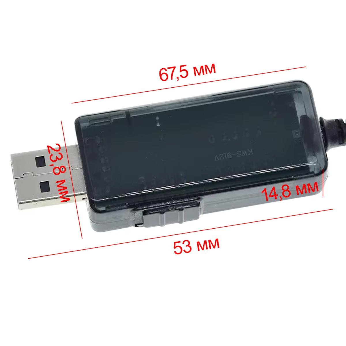 Кабель питания для роутера USB 5V DC 9/12V с переключателем (KWS-912V) - фото 7