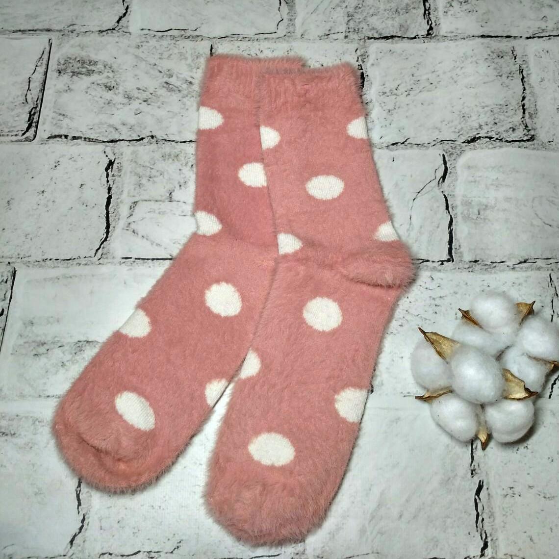Термоноски женские высокие Горох норка/кашемир р. 36-40 Розовый (BJ6624-6)