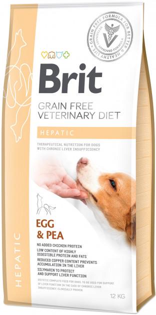 Корм сухой Brit VetDiets Hepatic для взрослых собак при болезни печени 12 кг (170946/528158)