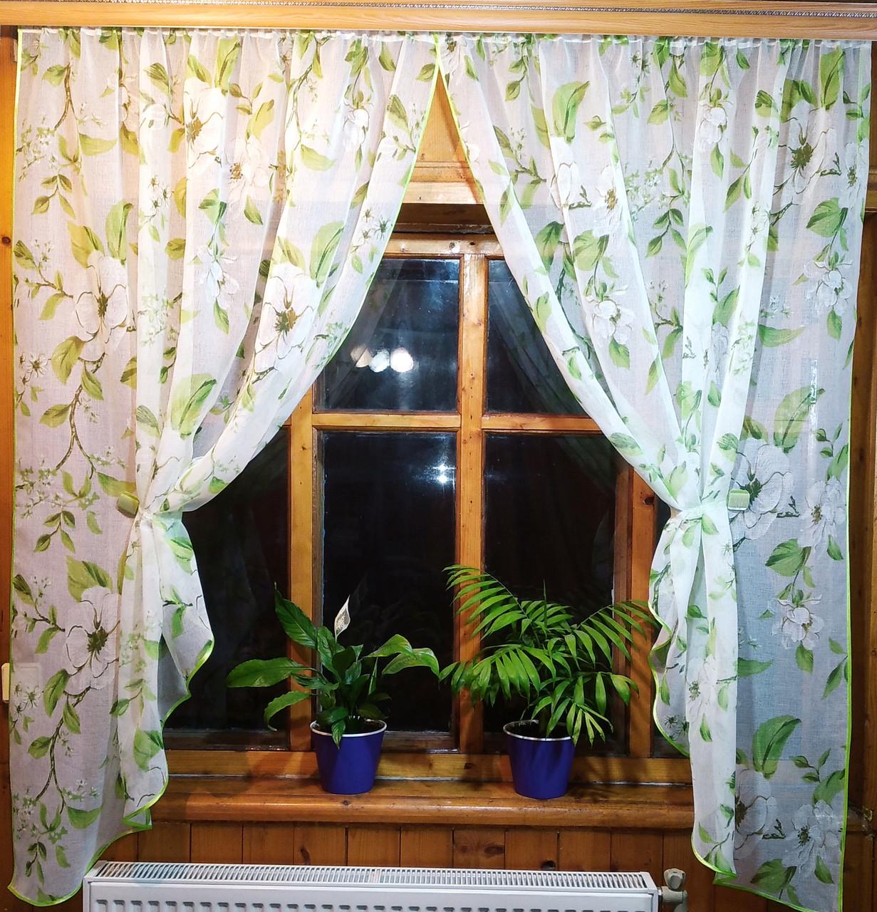 Тюль Летиция с розрезом Яблочное цветение/Белый (1110728077) Тюль Летиция с розрезом Яблочное цветение/Белый (1110728077)