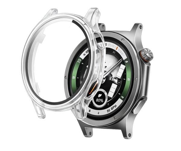 Чехол с защитным стеклом Protective Cover with Glass для OnePlus Watch 4 Прозрачный