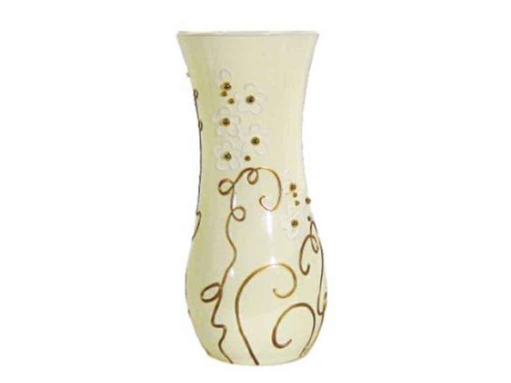 Ваза Геллери Гласс 737 Люкс стекло 26 см Кремовый (555679)