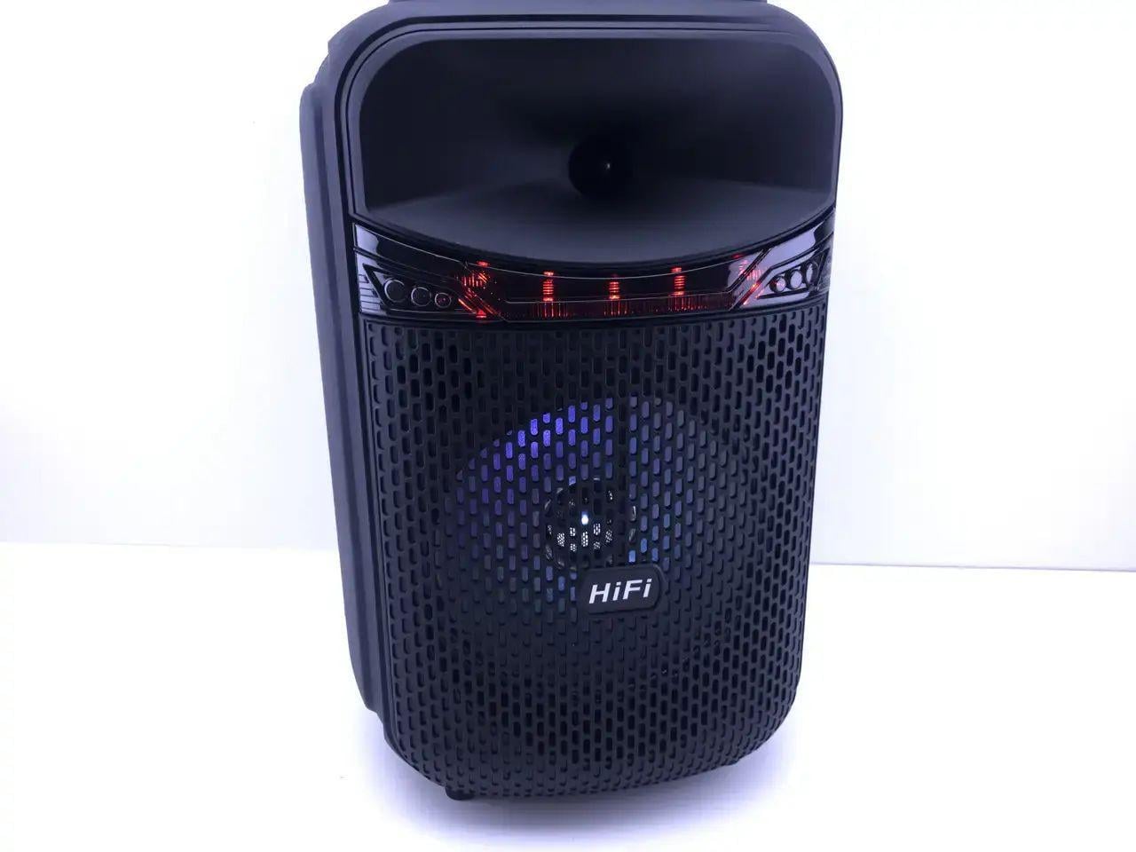 Колонка музыкальная Bluetooth RX-8188 1200 ВТ 3,7 В 1800 мАч 85 дБ с микрофоном подсветки и поддержкой FM-радио