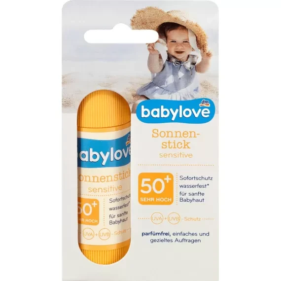 Солнцезащитный стик Babylove Sensitive SPF 50+ 20 г