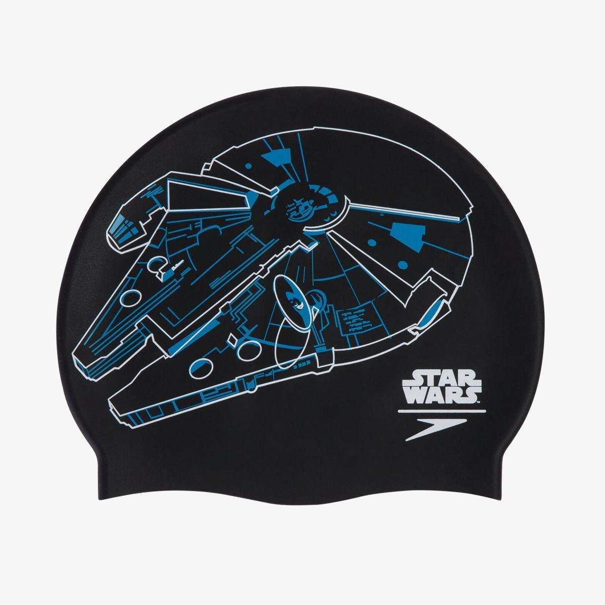 Шапка для плавання Speedo MILLENIUM FALCON SLOGAN PRT CAP Чорний (OSFM 5053744485225)