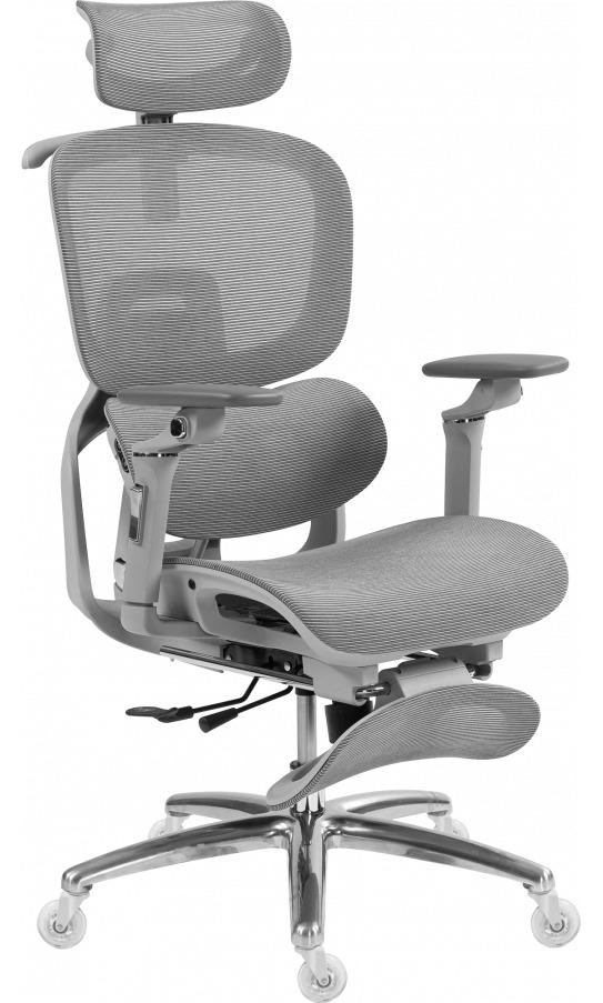 Кресло офисное GT Racer B-816 White/Gray (1758)